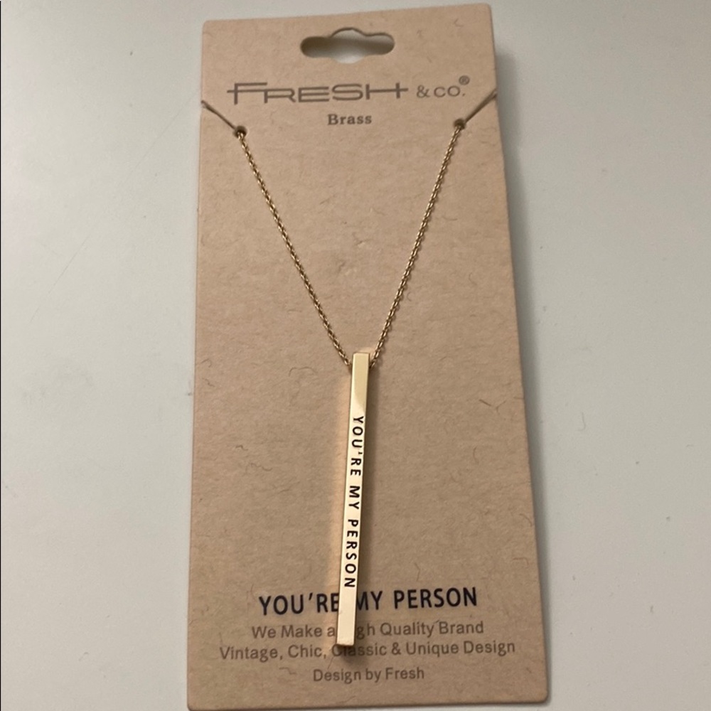 You’re My Person Bar Necklace